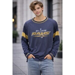 Team Apparel NFL Vintage St Louis Rams Long Sleeve Big And Tall 4XL